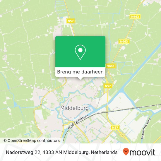 Nadorstweg 22, 4333 AN Middelburg kaart