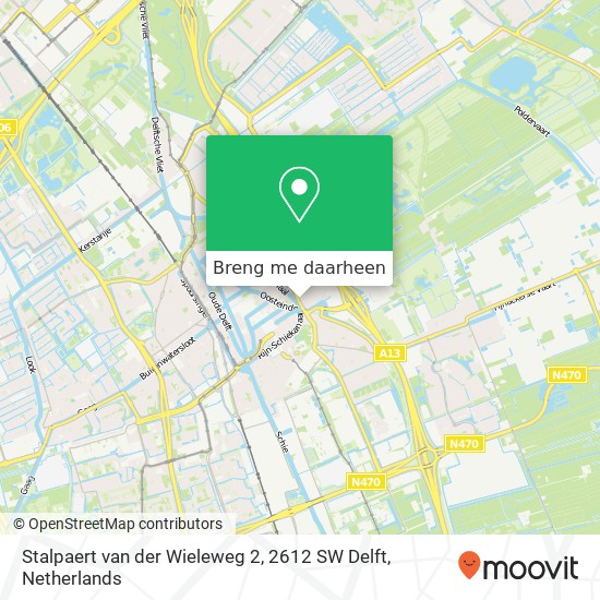 Stalpaert van der Wieleweg 2, 2612 SW Delft kaart