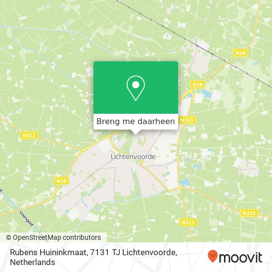 Rubens Huininkmaat, 7131 TJ Lichtenvoorde kaart