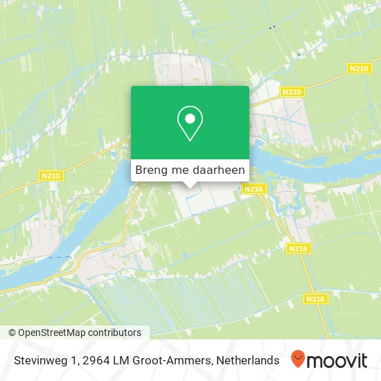 Stevinweg 1, 2964 LM Groot-Ammers kaart