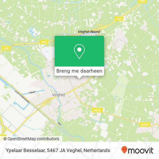 Ypelaar Besselaar, 5467 JA Veghel kaart