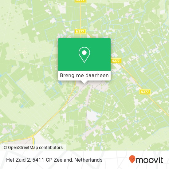 Het Zuid 2, 5411 CP Zeeland kaart