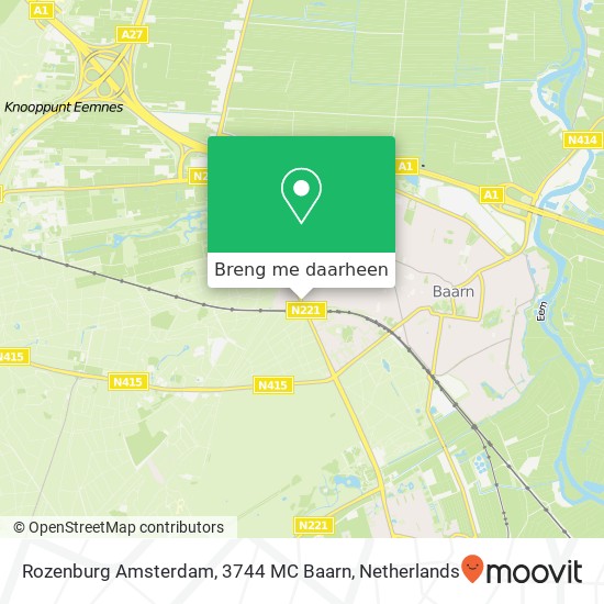 Rozenburg Amsterdam, 3744 MC Baarn kaart