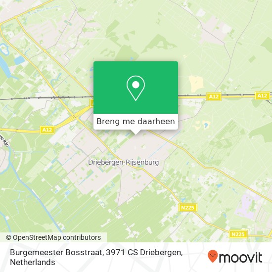 Burgemeester Bosstraat, 3971 CS Driebergen kaart