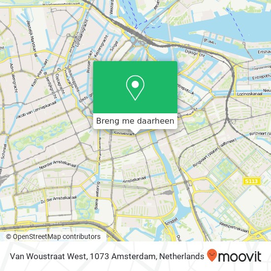 Van Woustraat West, 1073 Amsterdam kaart