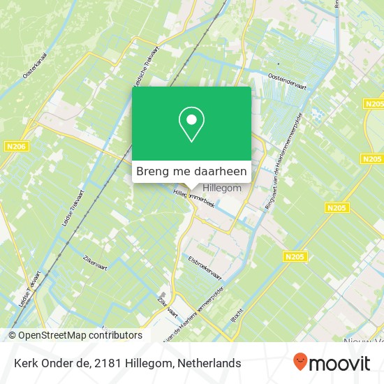 Kerk Onder de, 2181 Hillegom kaart