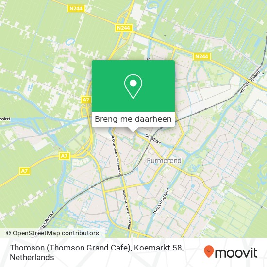 Thomson (Thomson Grand Cafe), Koemarkt 58 kaart