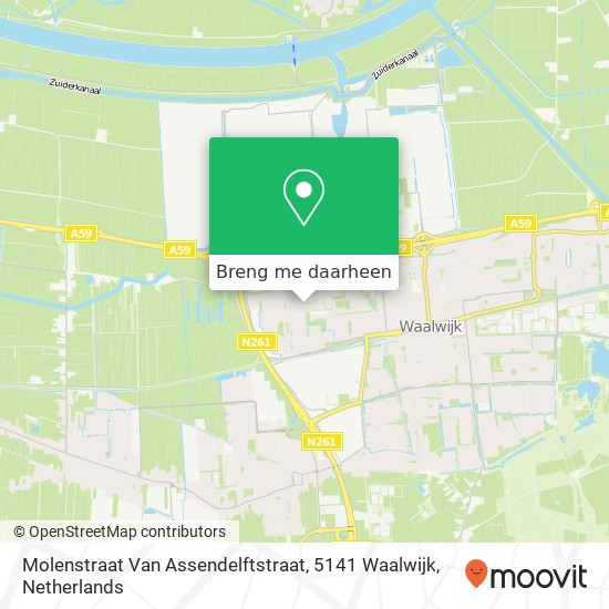 Molenstraat Van Assendelftstraat, 5141 Waalwijk kaart