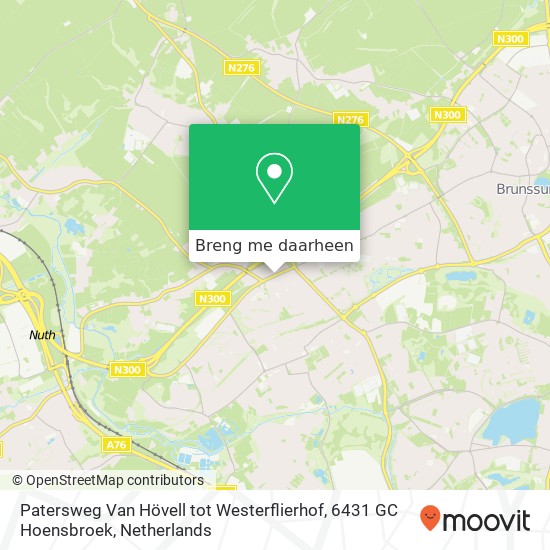 Patersweg Van Hövell tot Westerflierhof, 6431 GC Hoensbroek kaart