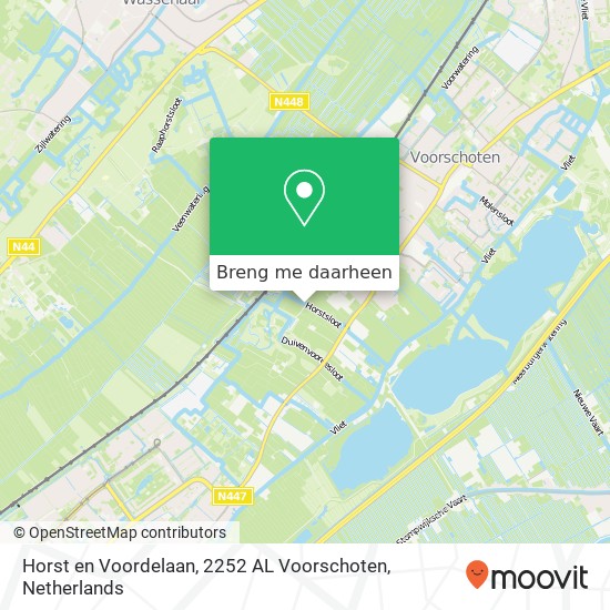 Horst en Voordelaan, 2252 AL Voorschoten kaart