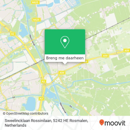 Sweelincklaan Rossinilaan, 5242 HE Rosmalen kaart