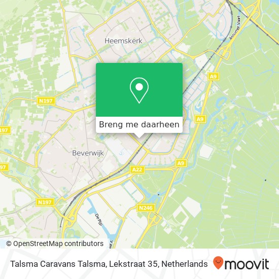 Talsma Caravans Talsma, Lekstraat 35 kaart