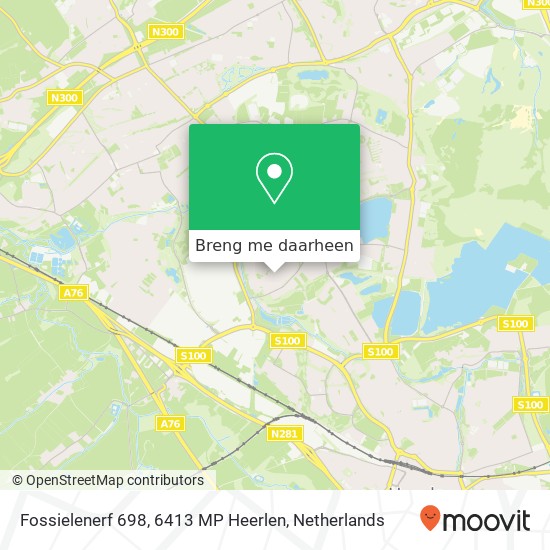 Fossielenerf 698, 6413 MP Heerlen kaart