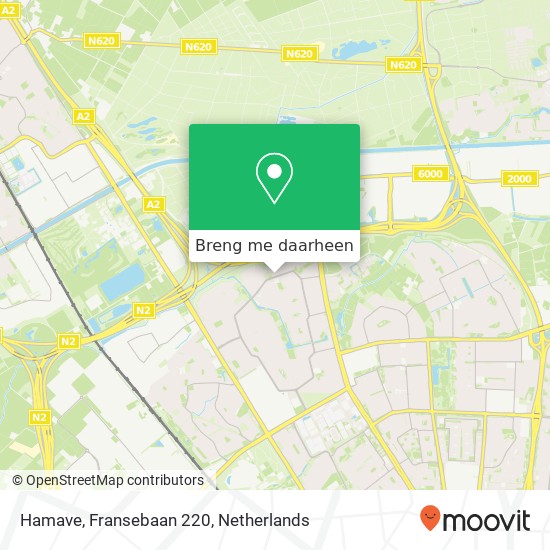 Hamave, Fransebaan 220 kaart