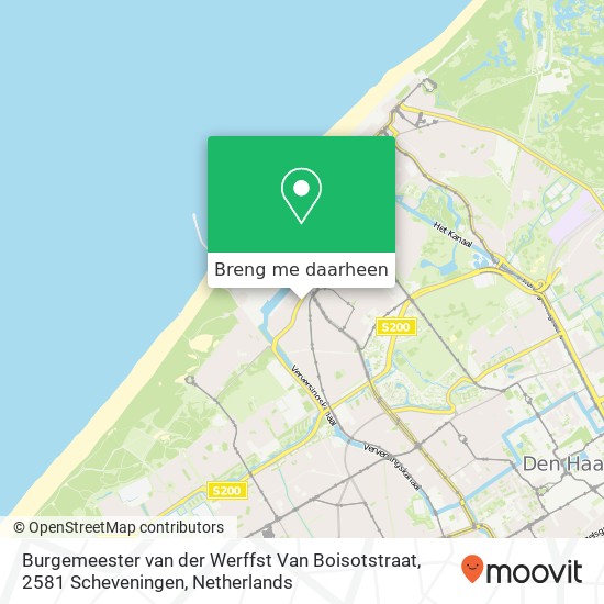 Burgemeester van der Werffst Van Boisotstraat, 2581 Scheveningen kaart