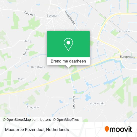 Maasbree Rozendaal kaart