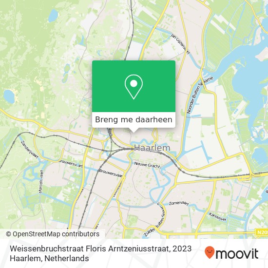 Weissenbruchstraat Floris Arntzeniusstraat, 2023 Haarlem kaart