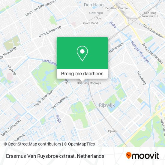 Erasmus Van Ruysbroekstraat kaart
