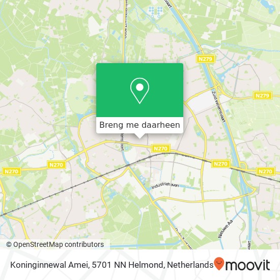 Koninginnewal Amei, 5701 NN Helmond kaart