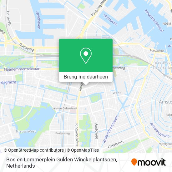 Bos en Lommerplein Gulden Winckelplantsoen kaart