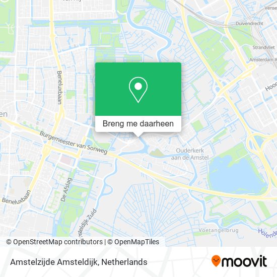 Amstelzijde Amsteldijk kaart