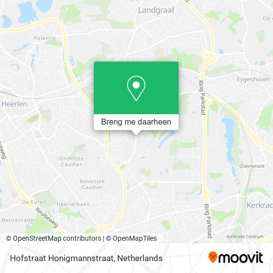 Hofstraat Honigmannstraat kaart