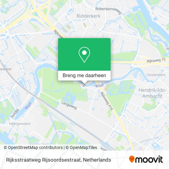 Rijksstraatweg Rijsoordsestraat kaart