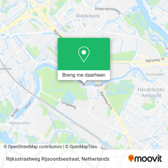 Rijksstraatweg Rijsoordsestraat kaart