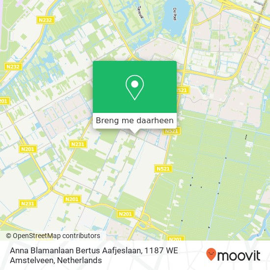 Anna Blamanlaan Bertus Aafjeslaan, 1187 WE Amstelveen kaart