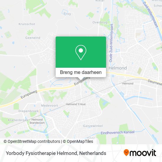 Yorbody Fysiotherapie Helmond kaart