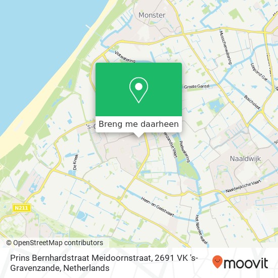 Prins Bernhardstraat Meidoornstraat, 2691 VK 's-Gravenzande kaart
