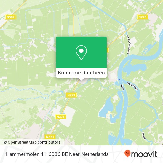 Hammermolen 41, 6086 BE Neer kaart