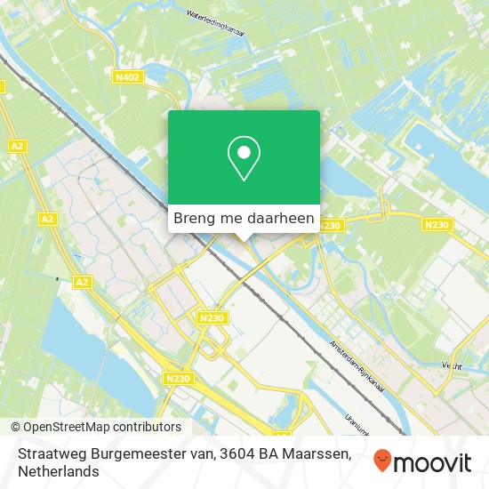 Straatweg Burgemeester van, 3604 BA Maarssen kaart