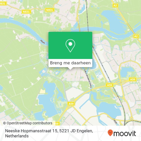 Neeske Hopmansstraat 15, 5221 JD Engelen kaart