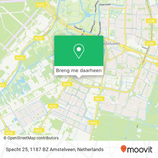 Specht 25, 1187 BZ Amstelveen kaart