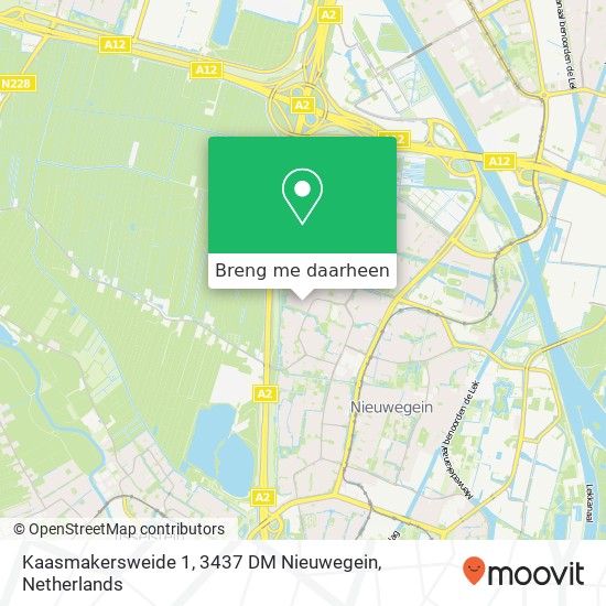 Kaasmakersweide 1, 3437 DM Nieuwegein kaart