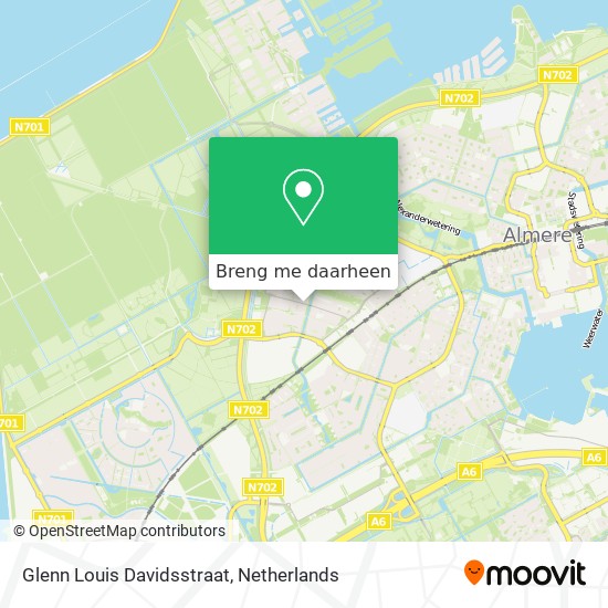 Glenn Louis Davidsstraat kaart