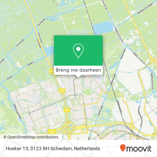 Hoeker 13, 3123 BH Schiedam kaart