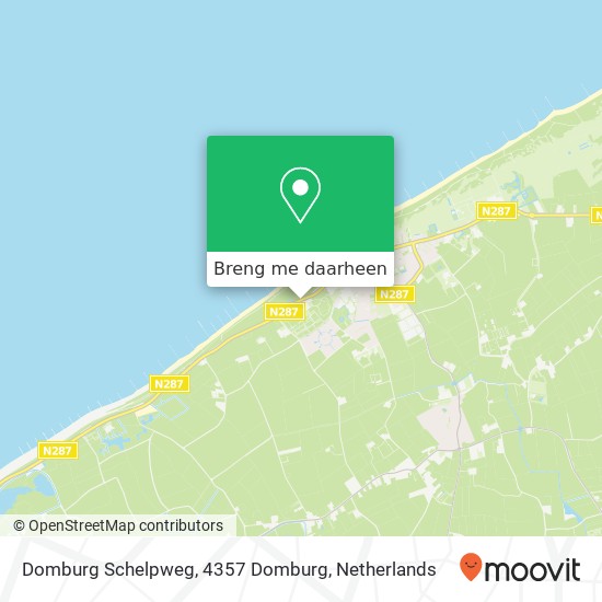 Domburg Schelpweg, 4357 Domburg kaart