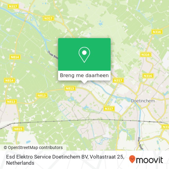 Esd Elektro Service Doetinchem BV, Voltastraat 25 kaart