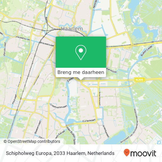Schipholweg Europa, 2033 Haarlem kaart