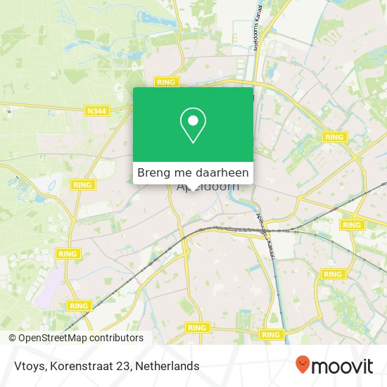 Vtoys, Korenstraat 23 kaart