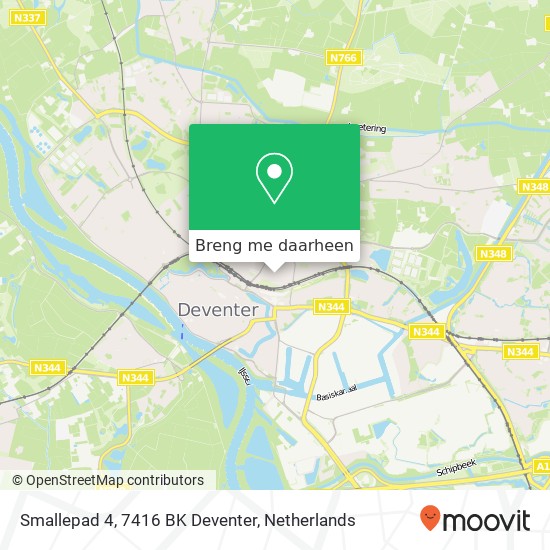 Smallepad 4, 7416 BK Deventer kaart