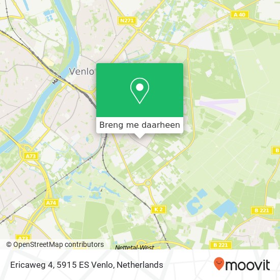 Ericaweg 4, 5915 ES Venlo kaart