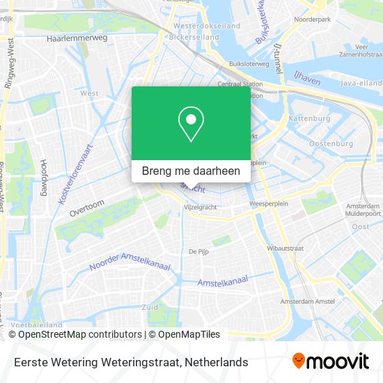 Eerste Wetering Weteringstraat kaart