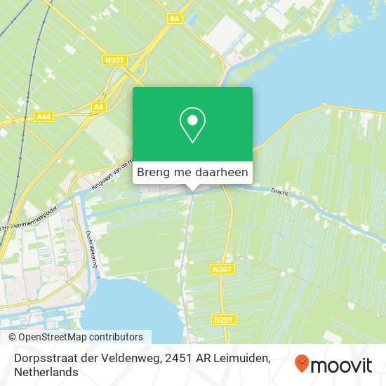 Dorpsstraat der Veldenweg, 2451 AR Leimuiden kaart
