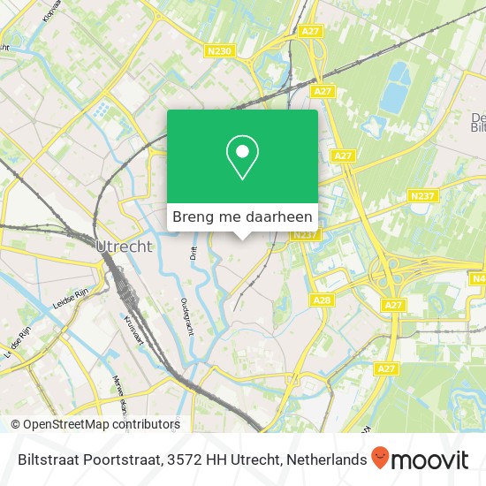 Biltstraat Poortstraat, 3572 HH Utrecht kaart