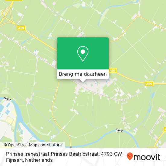 Prinses Irenestraat Prinses Beatrixstraat, 4793 CW Fijnaart kaart