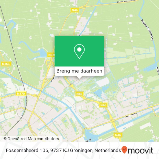 Fossemaheerd 106, 9737 KJ Groningen kaart