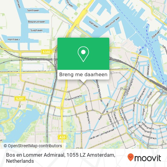 Bos en Lommer Admiraal, 1055 LZ Amsterdam kaart